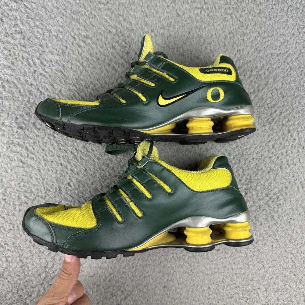 Nike Shox ID‎ Mens Size 9.5 Varsity Oregon Ducks Running Shoes 313428-995 Rare